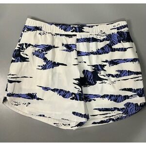 The North Face Women Class V Shorts FlashDry White/Blue‎ Print L Outdoor Casual